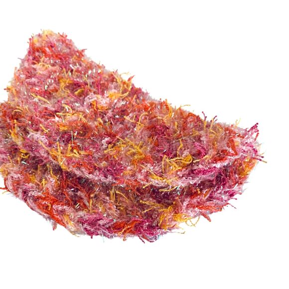 Hand Made Hawaiian Hibiscus Pot Holder and Crochet Nylon Dish Scrubby Set - Picture 6 of 7